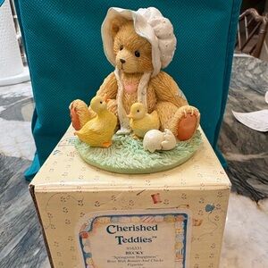 Cherished Teddies Becky with Ducklings Figurine, 1993